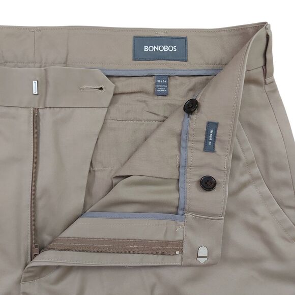 Bonobos Pants Mens 36x31 Beige Wednesday The Week Warrior Straight Leg Cotton - Picture 3 of 12